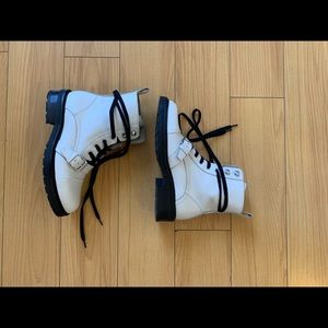 Like new All Saints Donita Combat boots in white